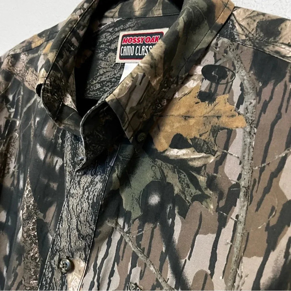 Mossy Oak Camo Classics Camouflage Long Sleeve Button Down Shirt Size XL - Picture 4 of 9